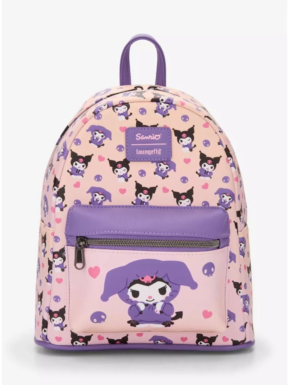 Loungefly Sanrio Kuromi Hoodie Outfit Mini Backpack